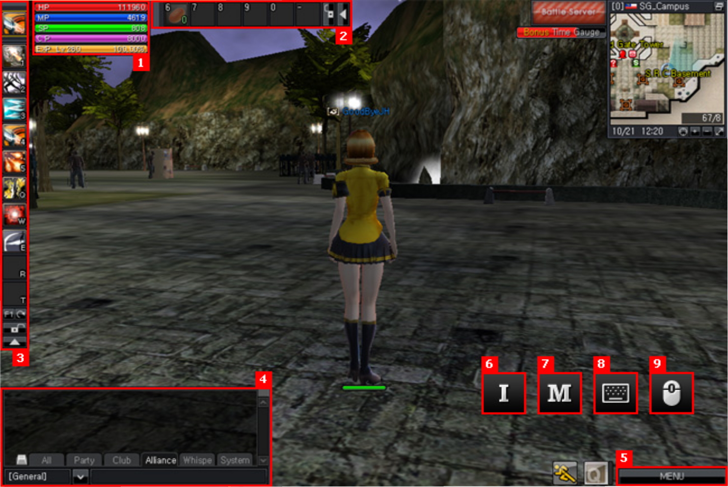 RAN Online game interface guide